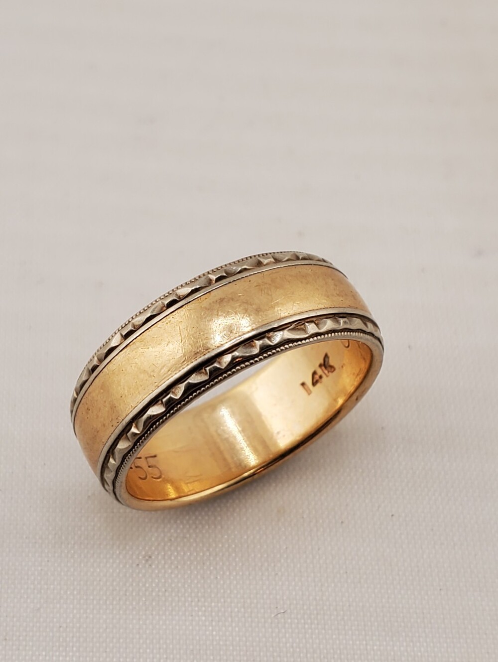14k Yellow & White Gold Ring 7.5